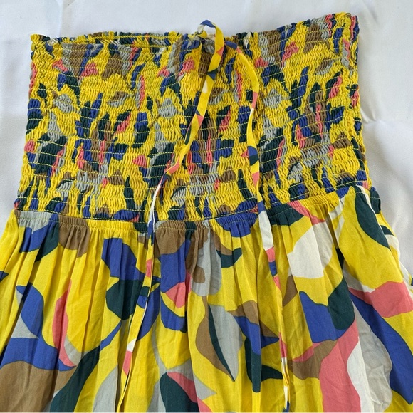 MAAJI Strapless Long Smocked Tiered Maxi Dress Floral Hamilton Bay Print Size M - Picture 12 of 16